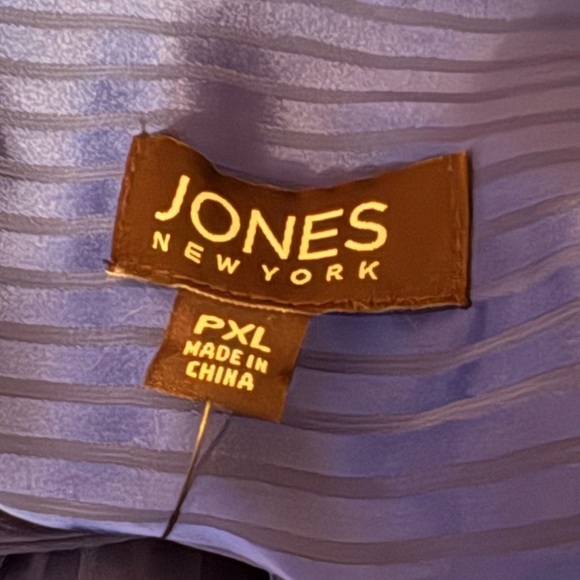 Jones New York Blue V-Neck Women's Top PXL NWT - Picture 8 of 11